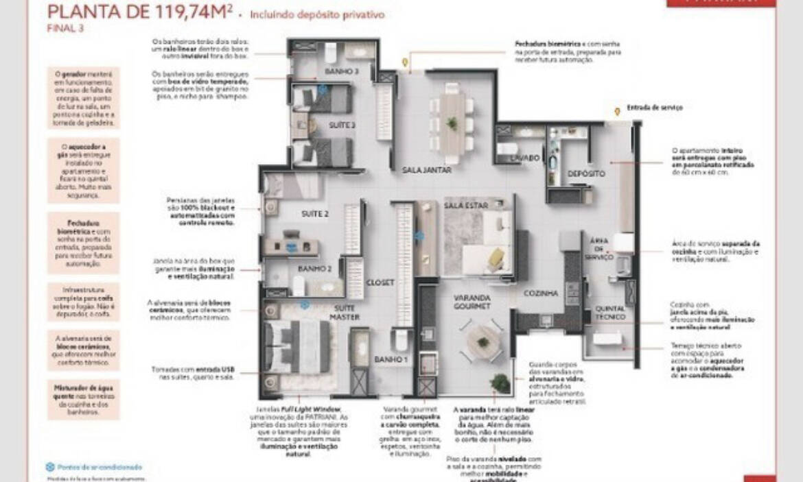 Apartamento à venda com 3 quartos, 120m² - Foto 13
